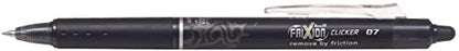PILOT FriXion Clicker Erasable Pens, Refillable & Retractable Gel Ink Pens, Fine Point 0.7 mm, Black Ink, 18-Pack - Ideal for School, Journaling, & Office Writing