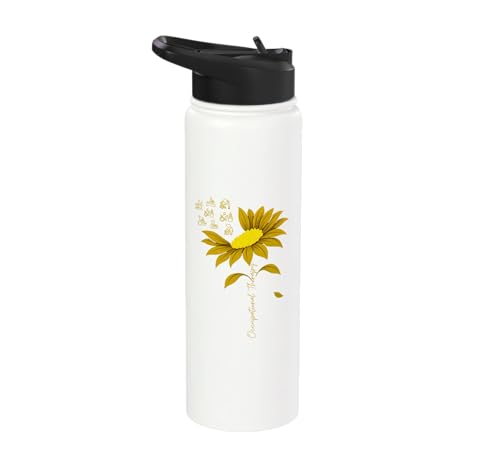 Occupational Therapy Sunflower OTA Occupational Therapist Stainless Steel Insulated Water Bottle - color: White
