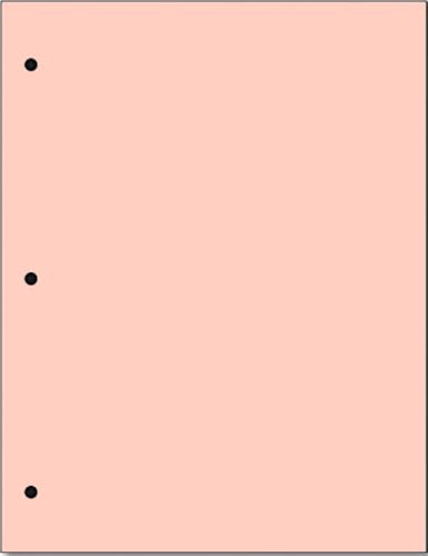 Copy Printing and Writing Colored Paper, 20 Pound - 75 Gsm, 3 Hole Punch, 500 Sheets per Ream. (Peach) - color: Peach
