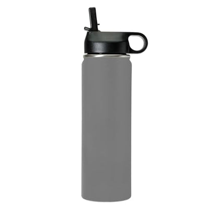LaserGram Personalized Water Bottle, Grad Cap Class of 2023, 2024, 2025, 2026, 2027, Stainless Steel Double Wall Vacuum Insulated with Flip Top Straw, Custom Engraved Gift (20oz / 590ml Gray) - color: Gray, size: 20 Ounces