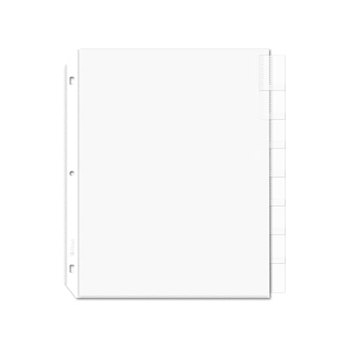 C-Line Sheet Protectors with Index Tabs, Clear Tabs, 2", 11 x 8.5, 8/Set
