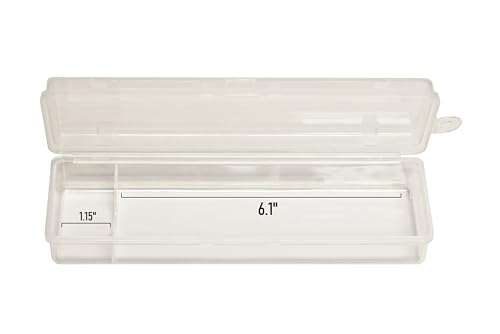 Creative Hobbies® Clear Polypropylene Mini Storage Box with Hinged Lid & Snap Closure - For Pencils, Pens, Drill Bits, Office Supplies, Organization, Tool Box and More! (3)