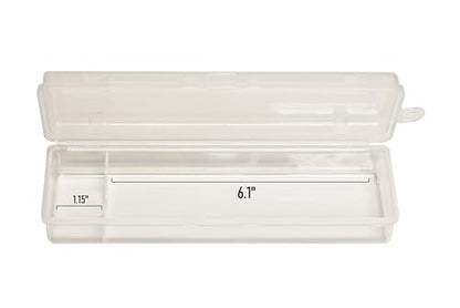 Creative Hobbies® Clear Polypropylene Mini Storage Box with Hinged Lid & Snap Closure - For Pencils, Pens, Drill Bits, Office Supplies, Organization, Tool Box and More! (3)