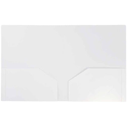 JAM PAPER Heavy Duty Plastic 2 Pocket Extra Tough School Folders - White - 3/Pack - color: White, size: 3 Per Pack