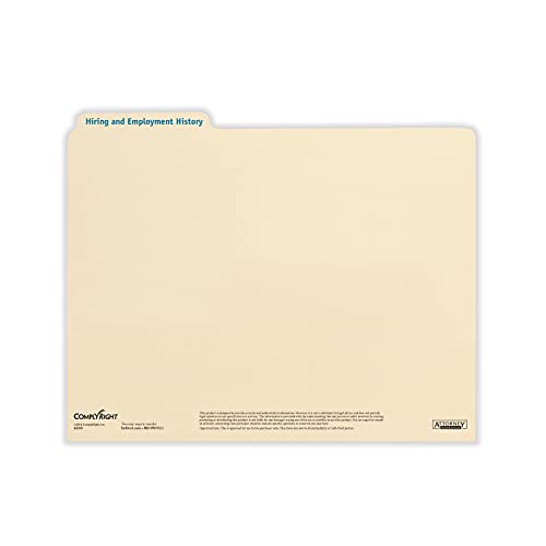 ComplyRight Hiring/Employment Folder, Pack of 25 | 9-1/2” x 12”, Document Filing Folder for Businesses, HR Employee Management Documentation Office Supplies - style: Hiring/Employment