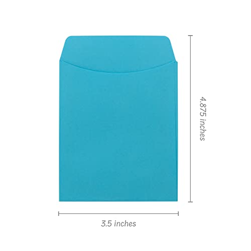 Hygloss 30 Pcs Library Card Pockets 3.5x5 Inch - Self-Adhesive Pocket Envelopes - Light Blue Classroom Envelope Pockets - Ideal for Organizing - Colorful Small Library Book Pocket - color: Light Blue, style: 30 Pockets