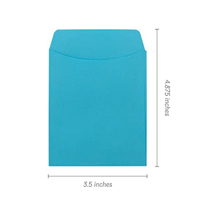 Hygloss 30 Pcs Library Card Pockets 3.5x5 Inch - Self-Adhesive Pocket Envelopes - Light Blue Classroom Envelope Pockets - Ideal for Organizing - Colorful Small Library Book Pocket - color: Light Blue, style: 30 Pockets