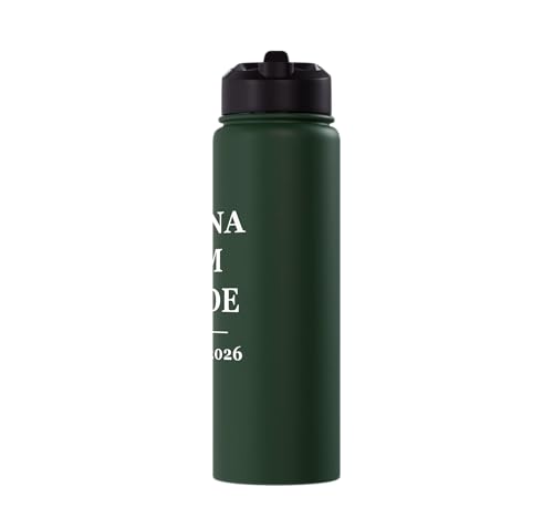 Magna Cum Laude Class Of 2026 Distinction Degree Graduation Stainless Steel Insulated Water Bottle - color: Dark Green