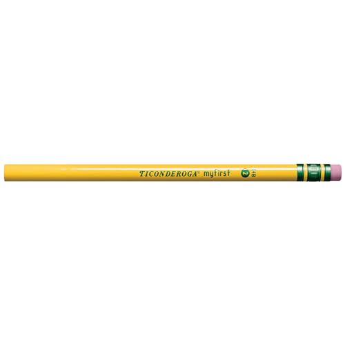 Ticonderoga My First Wood-Cased Pencils, 2 HB, Yellow, 36 Count - size: 36 Count (Pack of 1), style: W/Erasers