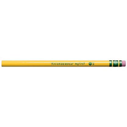 Ticonderoga My First Wood-Cased Pencils, 2 HB, Yellow, 36 Count - size: 36 Count (Pack of 1), style: W/Erasers