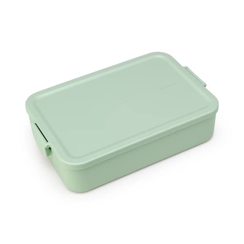 Brabantia Make & Take Large Lunch Box (Jade Green) BPA-Free, Airtight Snap Locks, Microwave & Freezer Safe, Travel Meal Prep Container, 68oz - color: Jade Green, style: Large Lunch Box