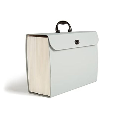 U Brands Fashion Expanding File Folder, Legal Size, 19 Pocket (Gray Linen) - style: Gray Linen