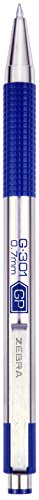 Zebra Pen STEEL G-301 Retractable Gel Pen, Blue Ink, 0.7mm, 2-Pack - color: Blue A