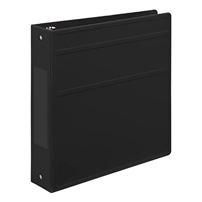 Carstens 2-Inch Heavy Duty 3-Ring Binder - Side Opening, Black, Durable Plastic, Precision No-Gap Rings, Waterproof Covers, No Pockets, Holds 300 Letter-Sized Sheets, BPA-Free, Made in USA (5829-3R) - color: Black, size: Individual