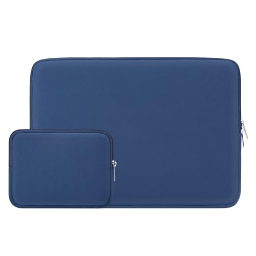 RAINYEAR 13 Inch Laptop Sleeve Case with Accessories Pouch, Compatible with 13.3" MacBook Air/Pro M1 M2 M3 M4 M5 A3449 A3240 A3113 A2681 A2338 (Navy Blue) - color: Navy Blue, size: 13"