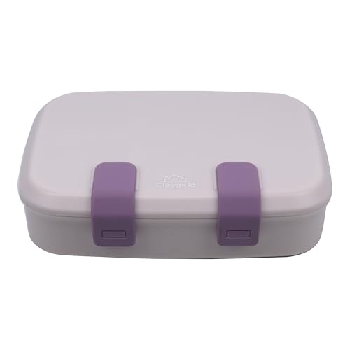 Kids Bento Explorer Lunch Box, 3 No-Mix Compartments, Microwave & Dishwasher Safe, Lightweight with Removable Tray, for Daycare, Preschool, School, Purple Light Powder - color: Purple Light Powder