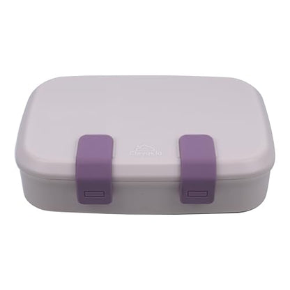 Kids Bento Explorer Lunch Box, 3 No-Mix Compartments, Microwave & Dishwasher Safe, Lightweight with Removable Tray, for Daycare, Preschool, School, Purple Light Powder - color: Purple Light Powder