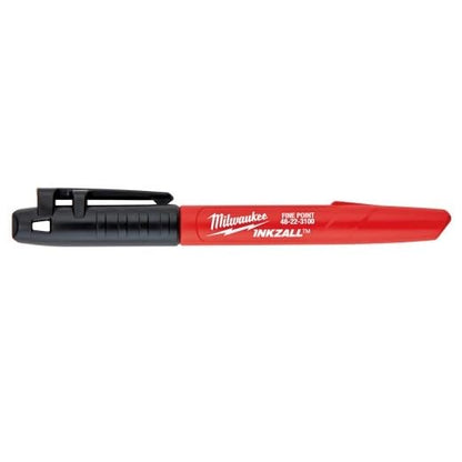 Milwaukee 48-22-3100 Inkzall Jobsite Fine Point Black Permanent Marker (Pack of 24)