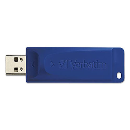 Verbatim 8GB USB 2.0 Flash Drive - Cap-Less & Universally Compatible - Blue - size: 8 GB