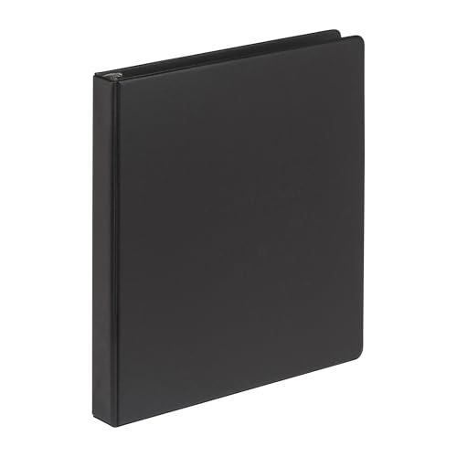 Samsill 1 Inch Document Storage Binder, 100% Recycled Chipboard, Round Ring, 3 Ring Binder, Black - color: Black, size: 1 Inch, style: Single