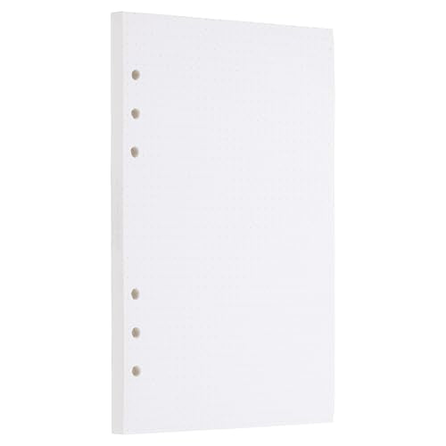 PATIKIL A5 Dot Grid Paper 6-Ring Binder Loose Leaf Planner Filler Paper Planner Inserts, 80 Sheets/160 Pages, Lined - size: A5, style: Dot Grid