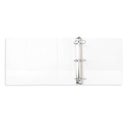 White 3 Ring Binder 3 Inch Heavy Duty Large Binder with Clear View Cover for Office and School, Big Rings Hold up to 625 Sheets of 8.5 x 11 Inch Paper, 4 Pack