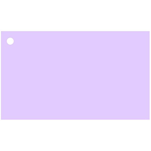 Colonial Cards: 150 Color Cardstock 3" x 5" Index Cards, Unruled with Corner 1-Hole Punched and 4 Binder Rings, Light Purple - color: light purple