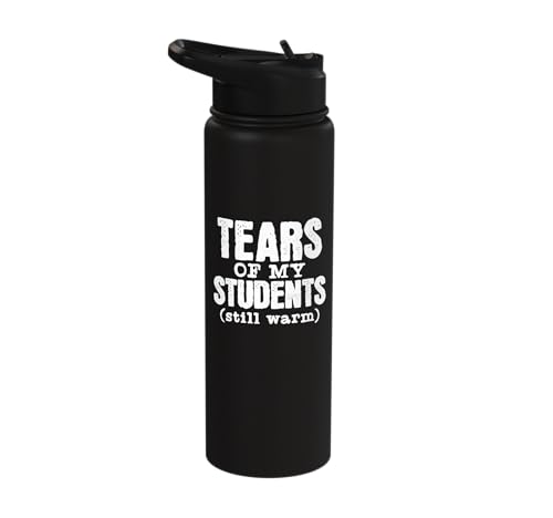 Funny School Teacher - Tears Of My Students Stainless Steel Insulated Water Bottle - color: Black