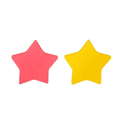 Post-it Notes, Star Shape, Yellow and Pink with Pattern, 2.9 in x 2.8 in, 2 Pads, 75 Sheets/Pad (7350-STR) (Pack of 2) - size: 0.8" x 3.9" (Pack of 2), style: Star