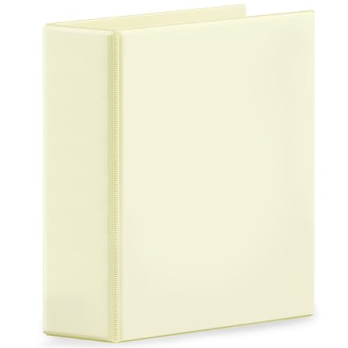 SUNEE 3 Ring Binder 3 Inch 1 Pack, Clear View Binder Three Ring PVC-Free (Fit 8.5x11 Inches) for School or Office Supplies, Light Yellow - color: Light Yellow, size: 3 Inch