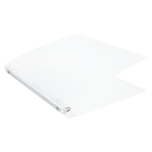 JAM PAPER Plastic 0.5 inch Binder - Clear 3 Ring Binder - Sold Individually - color: Clear, size: 0.5 inch