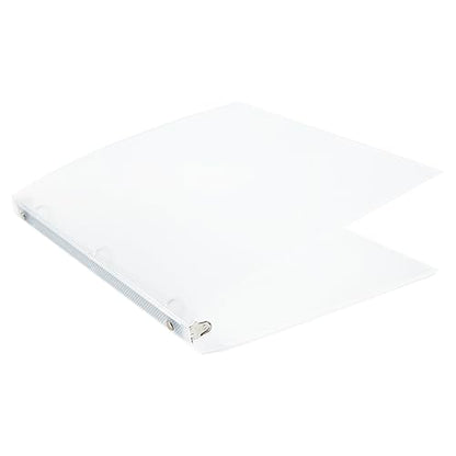 JAM PAPER Plastic 0.5 inch Binder - Clear 3 Ring Binder - Sold Individually - color: Clear, size: 0.5 inch