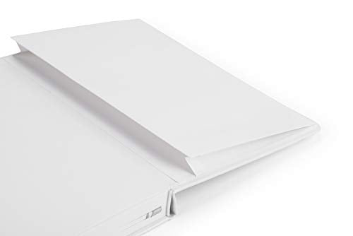 Minimalism Art, Premium Hard Cover Notebook Journal, Medium Size, A5 5.8" x 8.3", 186 Numbered Pages, Gusseted Pocket, Ribbon Bookmark, Extra Thick Ink-Proof Paper 120gsm (Squared, Amber)