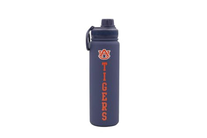 Auburn Water Bottle - Navy Blue Double Walled Stainless Steel 24 oz Keeps Drinks Cold or Hot - color: Auburn Tigers - Navy