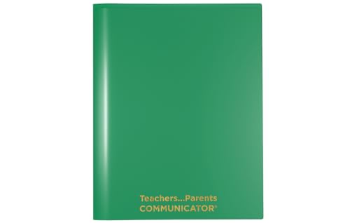 Nicky's Folders® English Communicator, Parent-Teacher Folder, Patented Tear-Resistant Flexible Plastic 2 Inside Pockets, 2 Exterior Sleeves, Letter Size Paper, Single Color(24 Pack) (Metallic Green) - color: Metallic Green