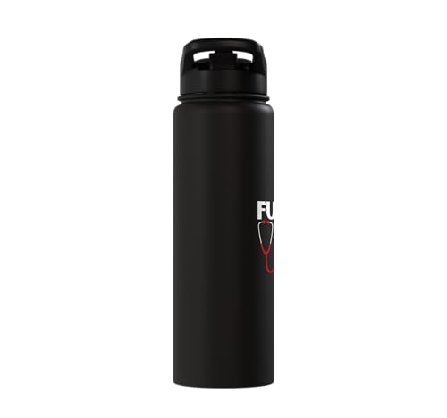 Future RN Nurse Nursing Student Registered Nurse In Training Stainless Steel Insulated Water Bottle - color: Black