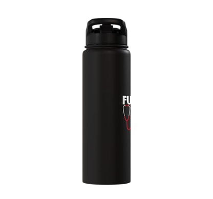 Future RN Nurse Nursing Student Registered Nurse In Training Stainless Steel Insulated Water Bottle - color: Black