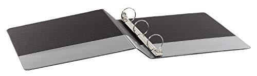 Cardinal Economy 3 Ring Binder, 1.5 Inch, Presentation View, Black, Holds 350 Sheets, Nonstick, PVC Free, 4 Pack of Binders (79519) - size: 1.5-Inch