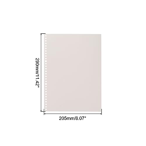 PATIKIL A4 Loose Leaf Paper for Binders, 3 Pack Notebook Punch Filler Paper 30 Hole 180 Sheets Blank Paper 100gsm for Office, White