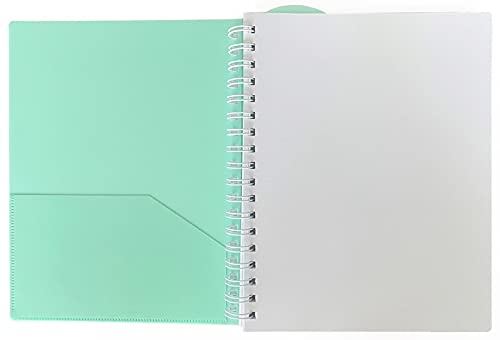 Carolina Pad | Noted Premium Ideal Notebook | Robin Egg Blue | 100 Sheets | 9.5" x 7.375" | Features Durable Poly Covers, Premium Executive Ruled Pages, Monthly Reminder Pages | Twin Wire Bound