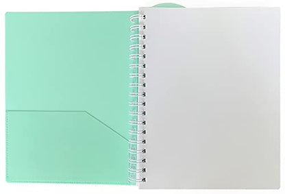 Carolina Pad | Noted Premium Ideal Notebook | Robin Egg Blue | 100 Sheets | 9.5" x 7.375" | Features Durable Poly Covers, Premium Executive Ruled Pages, Monthly Reminder Pages | Twin Wire Bound