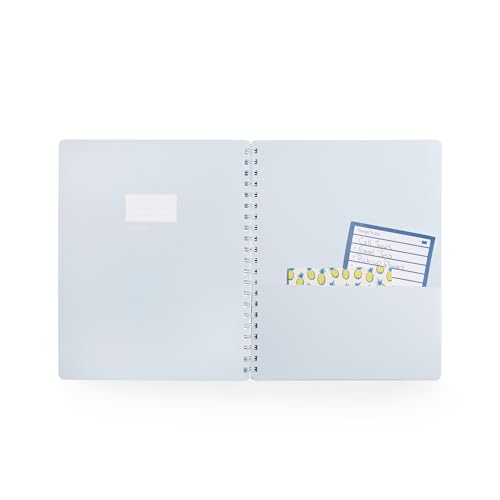 Poppin Spiral Notebook, 1 Subject College Ruled Notebook, 80 Sheets, Easy Tear Pages, Elements Collection (Sky Blue Elements, 1-Subject) - color: Sky Elements, size: 1 Subject