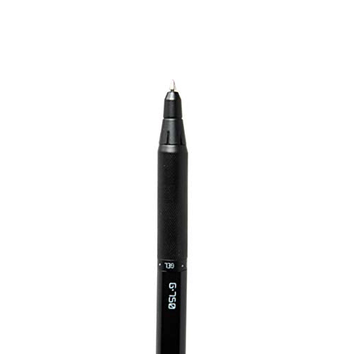 Zebra Pen – STEEL Series Premium Gel Pen – G-750 Retractable, 0.7mm Medium Point Black Ink, Rapid Dry Ink, Comfort Knurled Grip, Black Brass Barrel, Refillable, Japanese Craft Detail, 1-Pack (49811) - color: Black A, size: 1 Count (Pack of 1)