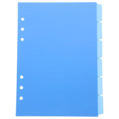 Plastic Binder Dividers with Tabs 6-Pack 8.27 X 6.18 Inches Separation Pages for Office School and Home Binder Organization