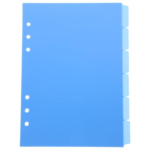 Plastic Binder Dividers with Tabs 6-Pack 8.27 X 6.18 Inches Separation Pages for Office School and Home Binder Organization