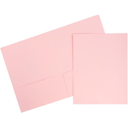 LUXPaper 9" x 12" Presentation Folders | Two Pocket | Candy Pink | 100lb. Cover | 10 Qty - color: Candy Pink