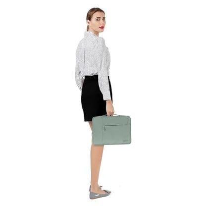 MOSISO Laptop Case 13.3 inch, 13-13.3 inch Laptop Sleeve with Handle Compatible with MacBook Air/Pro 13/Pro 14 M5 M4 M3 M2 M1,HP Dell ASUS Lenovo, Polyester Multifunctional Computer Bag, Antique Green - color: Antique Green, size: 13.3 inch