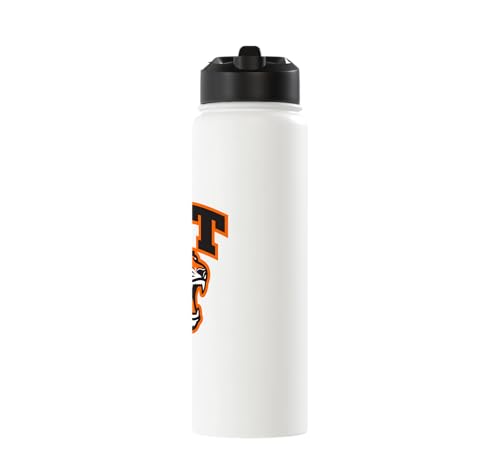 Rochester Institute of Technology RIT Tiger Stacked Logo Stainless Steel Insulated Water Bottle - color: White