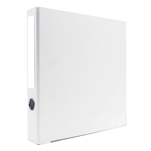 3-Ring Premium Round-Ring Binder - White, 2" Spine, by Bindertek | 275 Sheet Capacity, 1.5" Round Rings, Linen-Textured Covers, Steel Reinforced Edges, Spine Label Included - color: White, size: 2" Spine