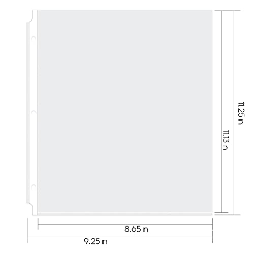 KTRIO Sheet Protectors 8.5 x 11 Inches Clear Page Protectors for 3 Ring Binder 50 Pack, Heavyweight Sheet Protectors 8.5 x 11 Inches 3 Mil Top Loading Letter Size, 30 Pack
